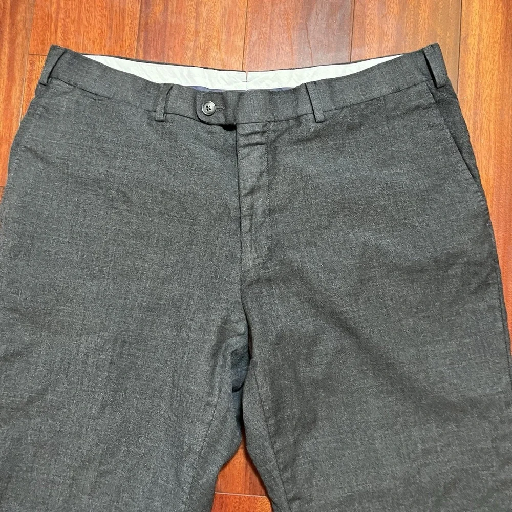 Suitsupply Pants Mens 36x27 Gray Wool Vitale Barberis Canonico Trousers Preppy